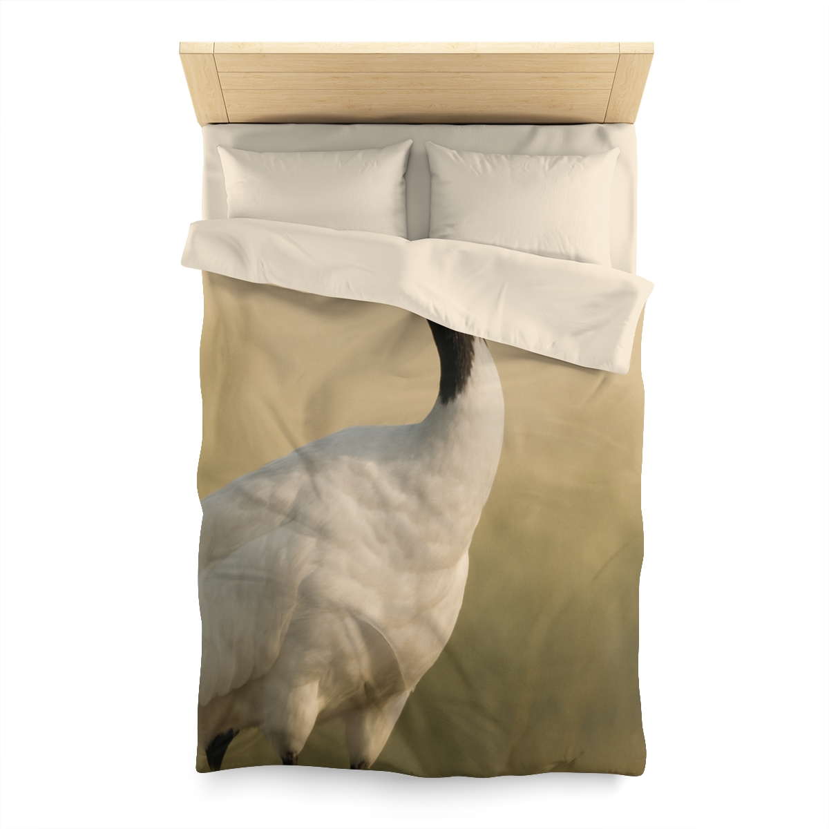 Quiet Halo Red Crowned Crane warm winter duvets