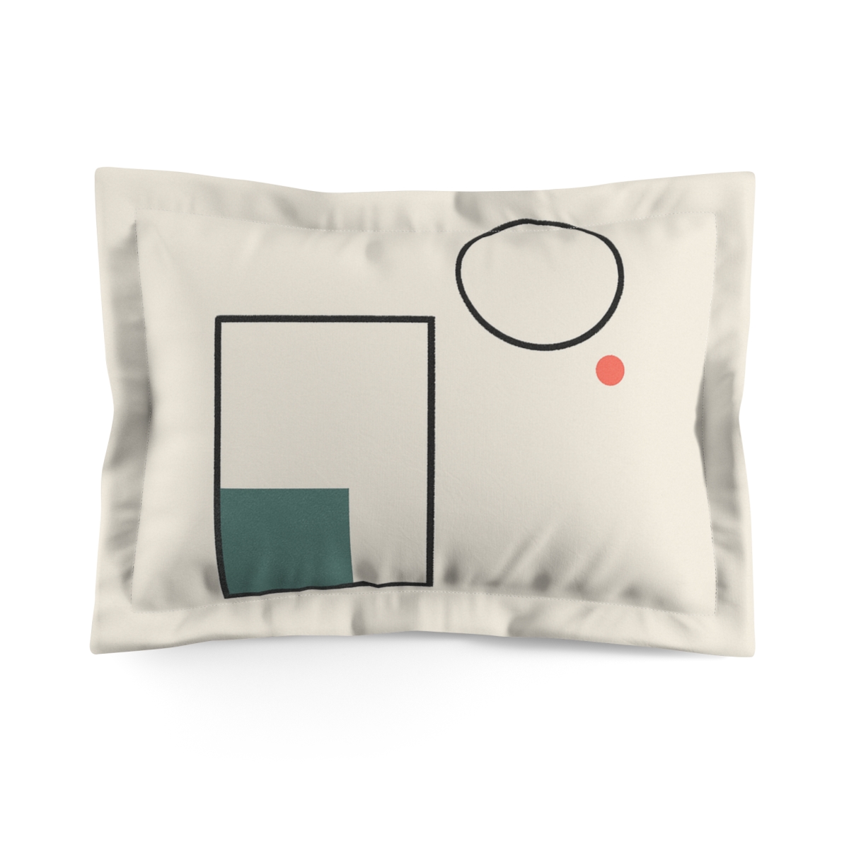 Quiet Offset Frame And Orbit Dot stylish throw pillows