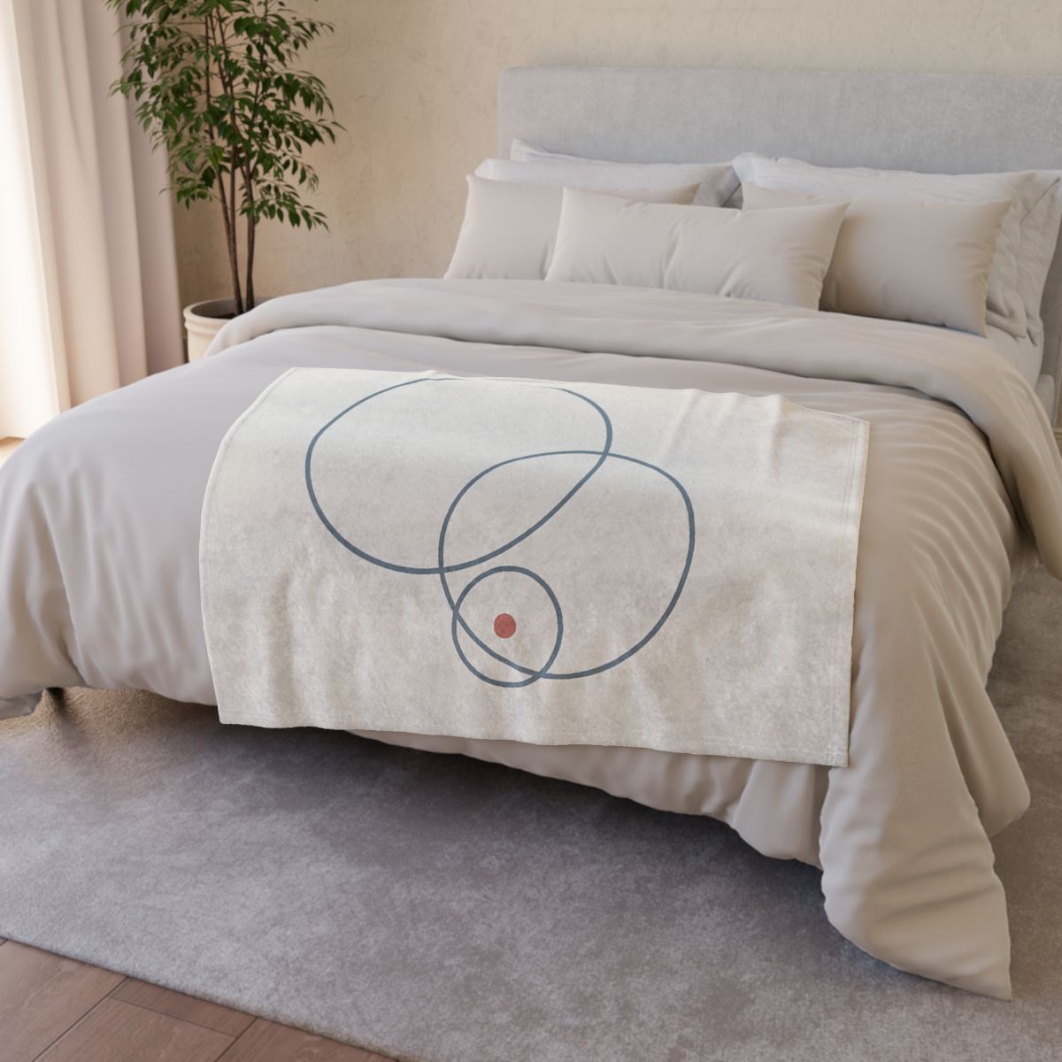 Quiet Orbit Of Three Rings stylish throw blankets