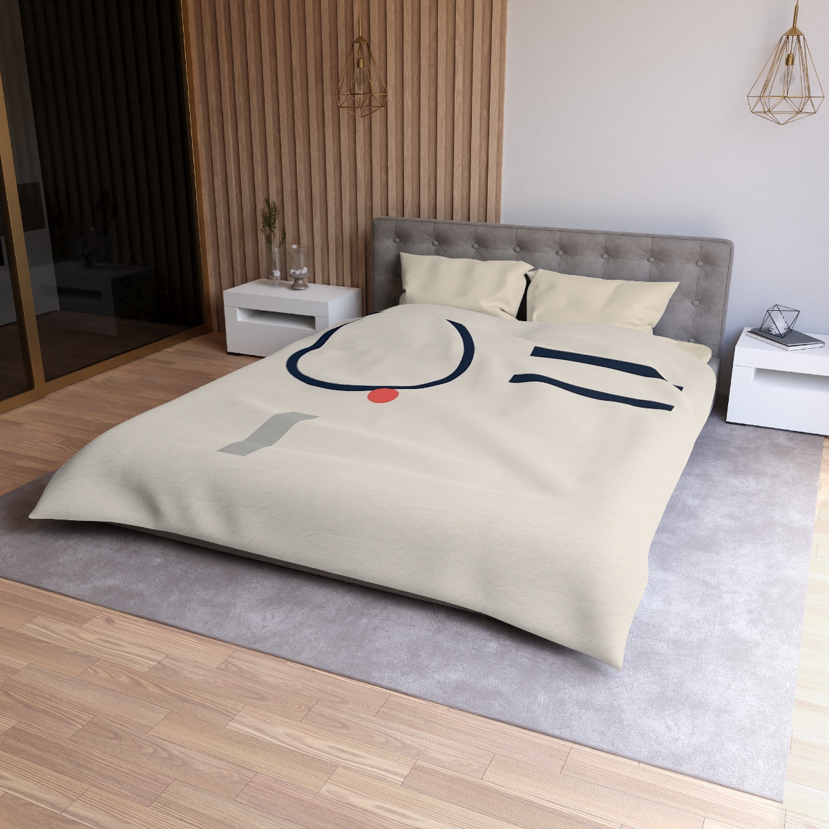 Quiet Orbit With Offset Bars personalized bedding duvets
