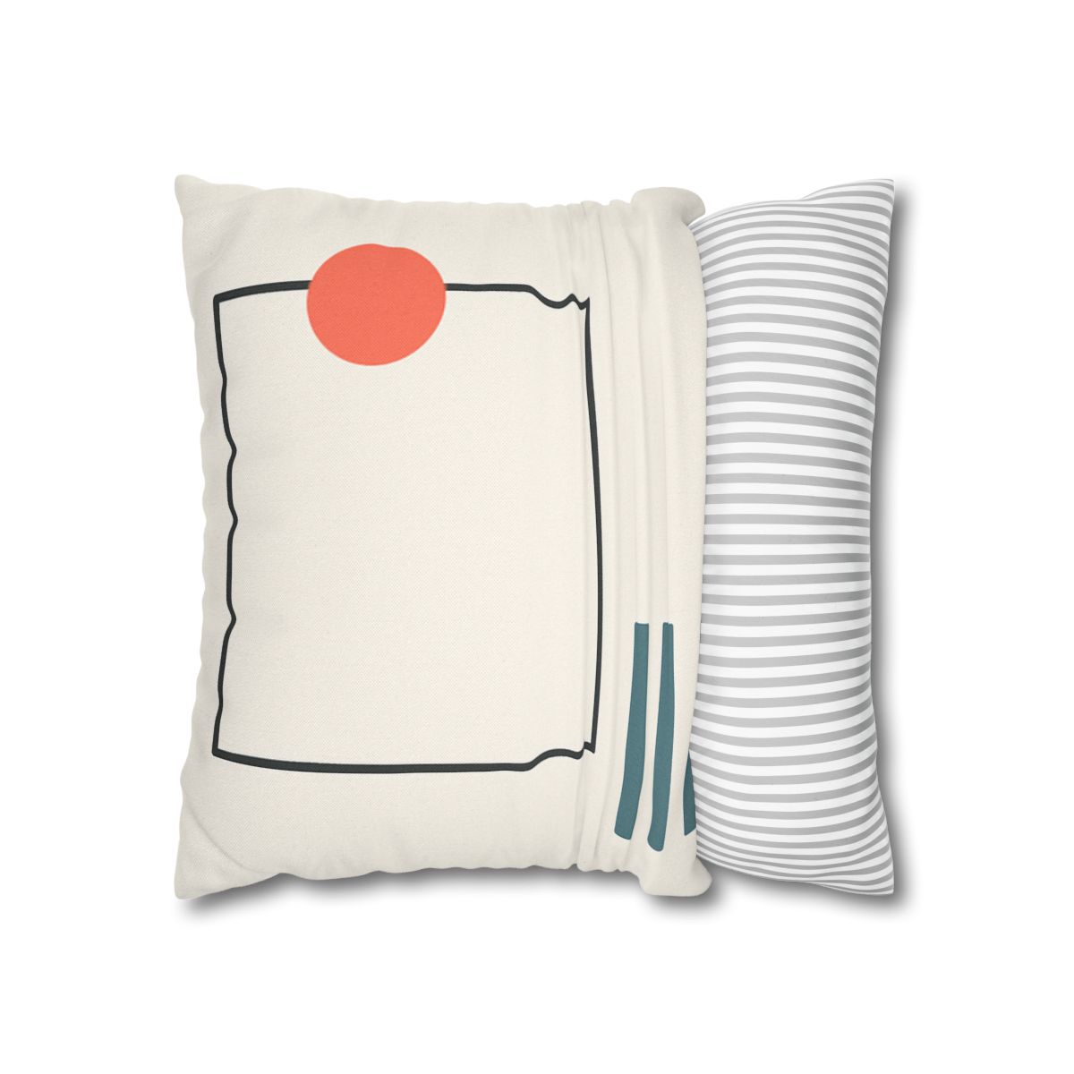 Quiet Orbit With Split Frame designer print pillow cases