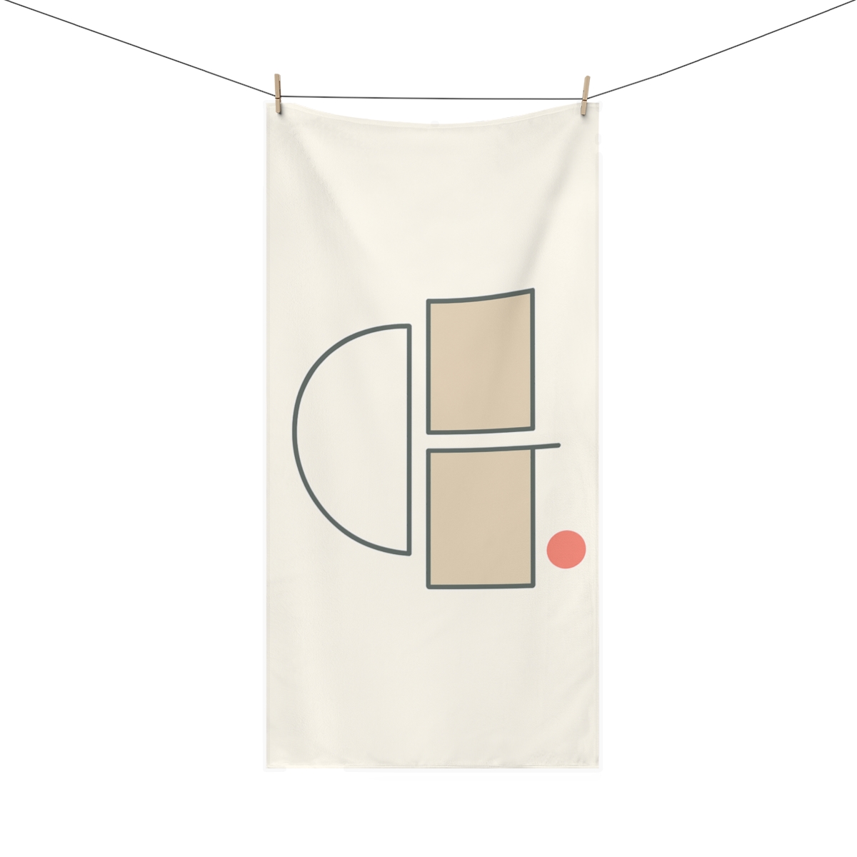 Quiet Overlap Of Arc And Split Blocks stylish beach towels