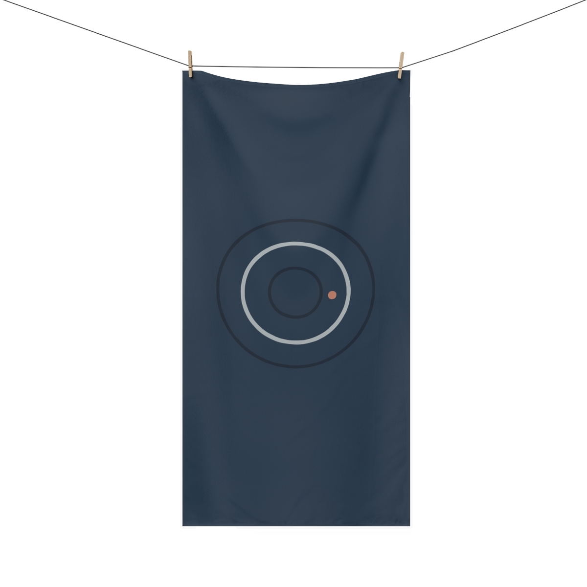 Quiet Three Ring Balance designer printed towels