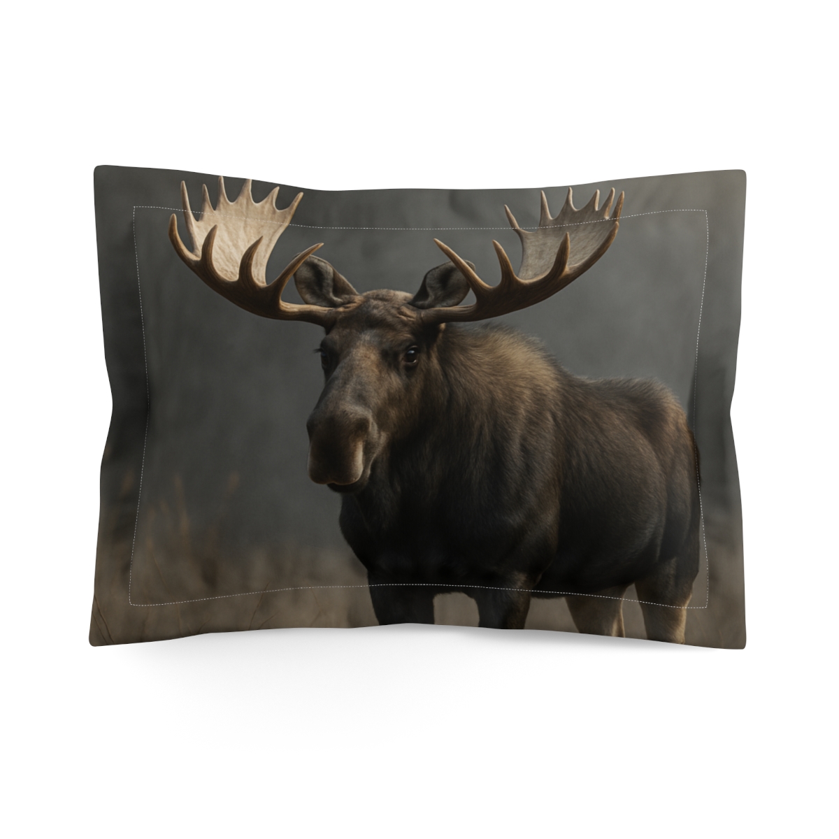 Quiet Thunder Moose designer printed pillows