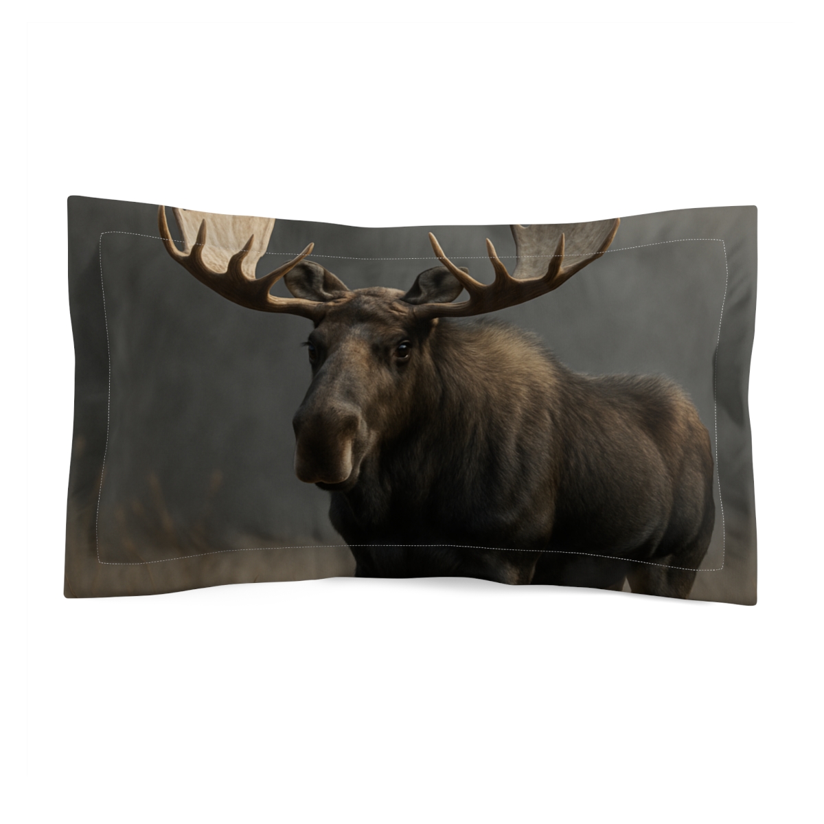Quiet Thunder Moose designer printed pillows