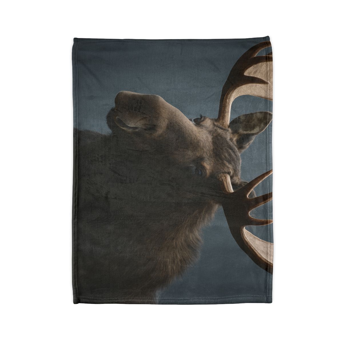 Quiet Titan Moose personalized cozy blankets
