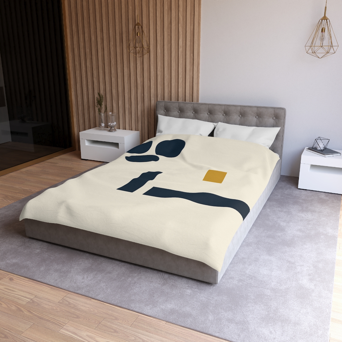 Quiet Triad And Offset Bars unique patterned duvets