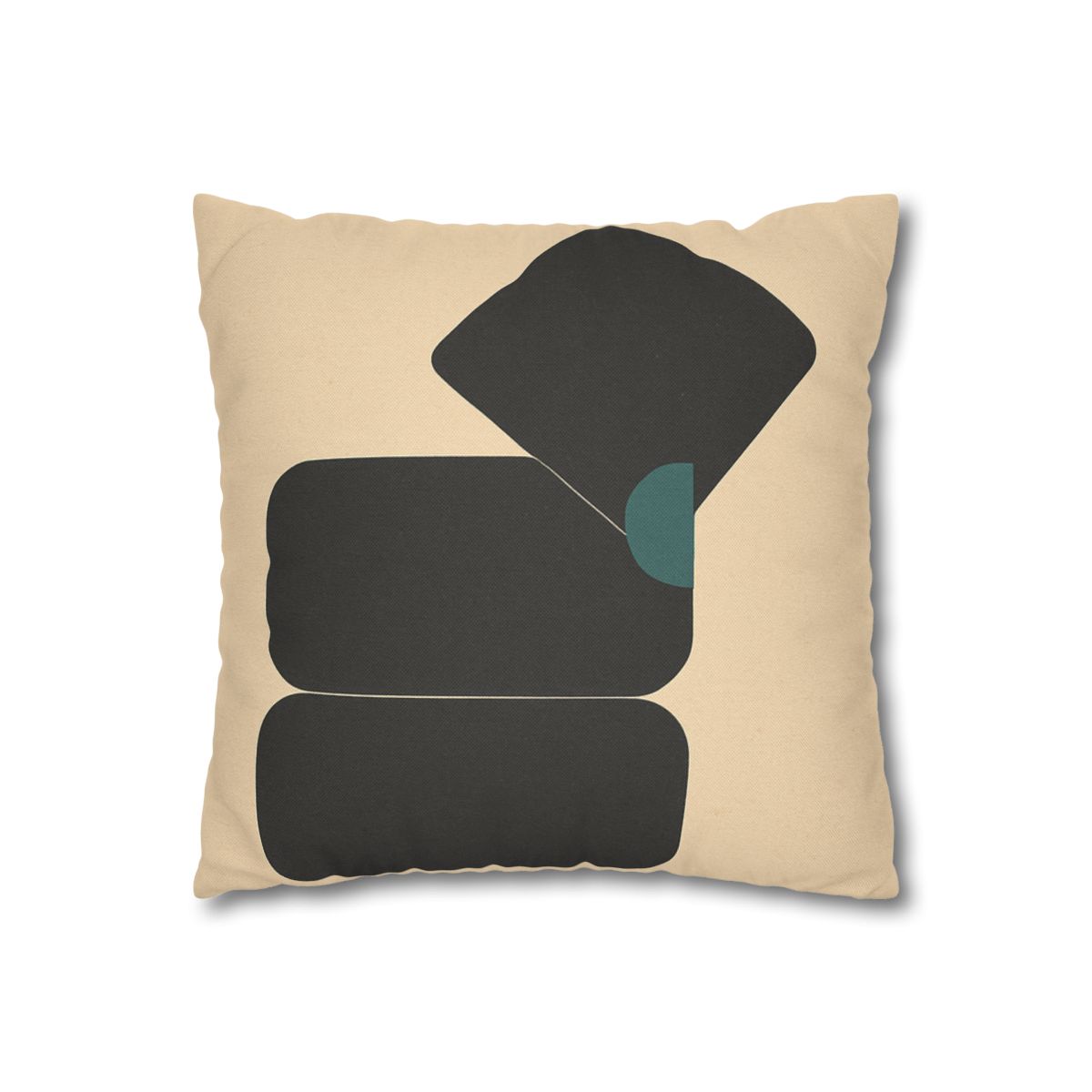 Quiet Triad With Crescent Accent designer print pillow cases