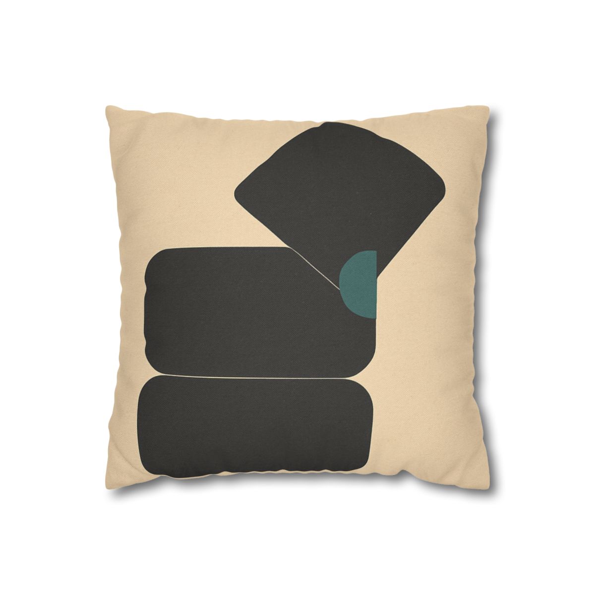 Quiet Triad With Crescent Accent designer print pillow cases