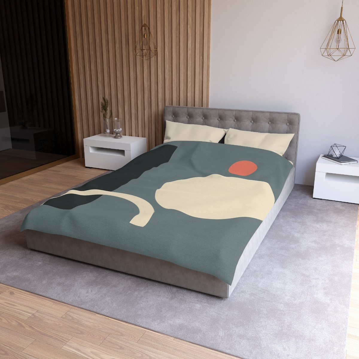 Quiet Triad With Offset Arc stylish duvet covers