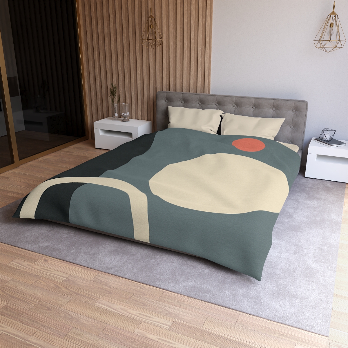 Quiet Triad With Offset Arc stylish duvet covers
