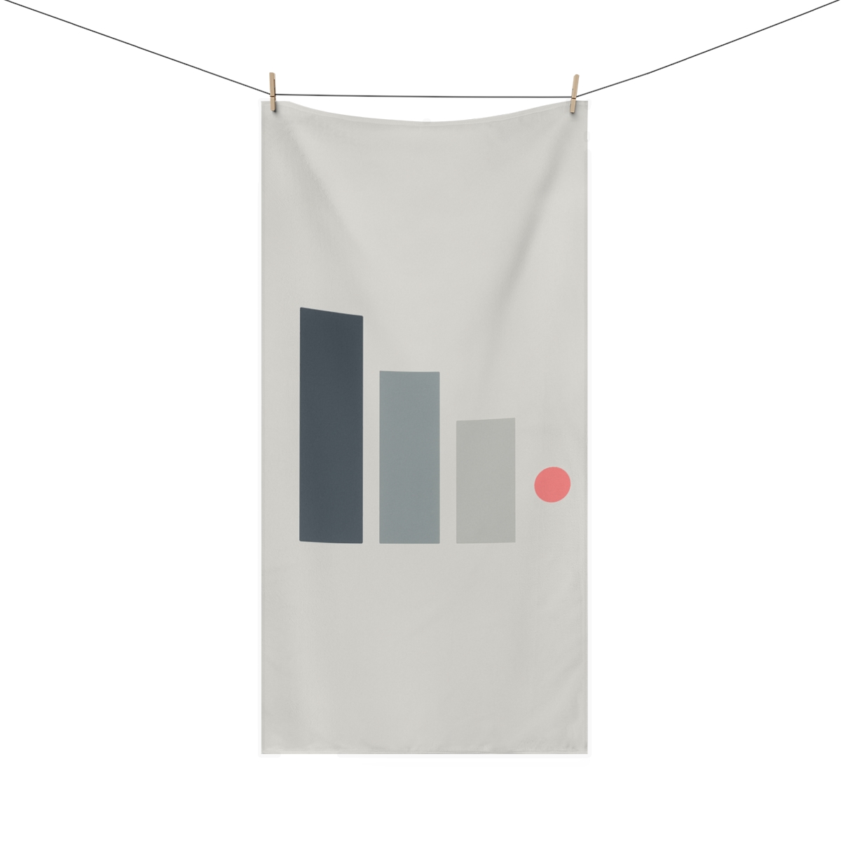 Quiet Triad With Offset Dot stylish beach towels