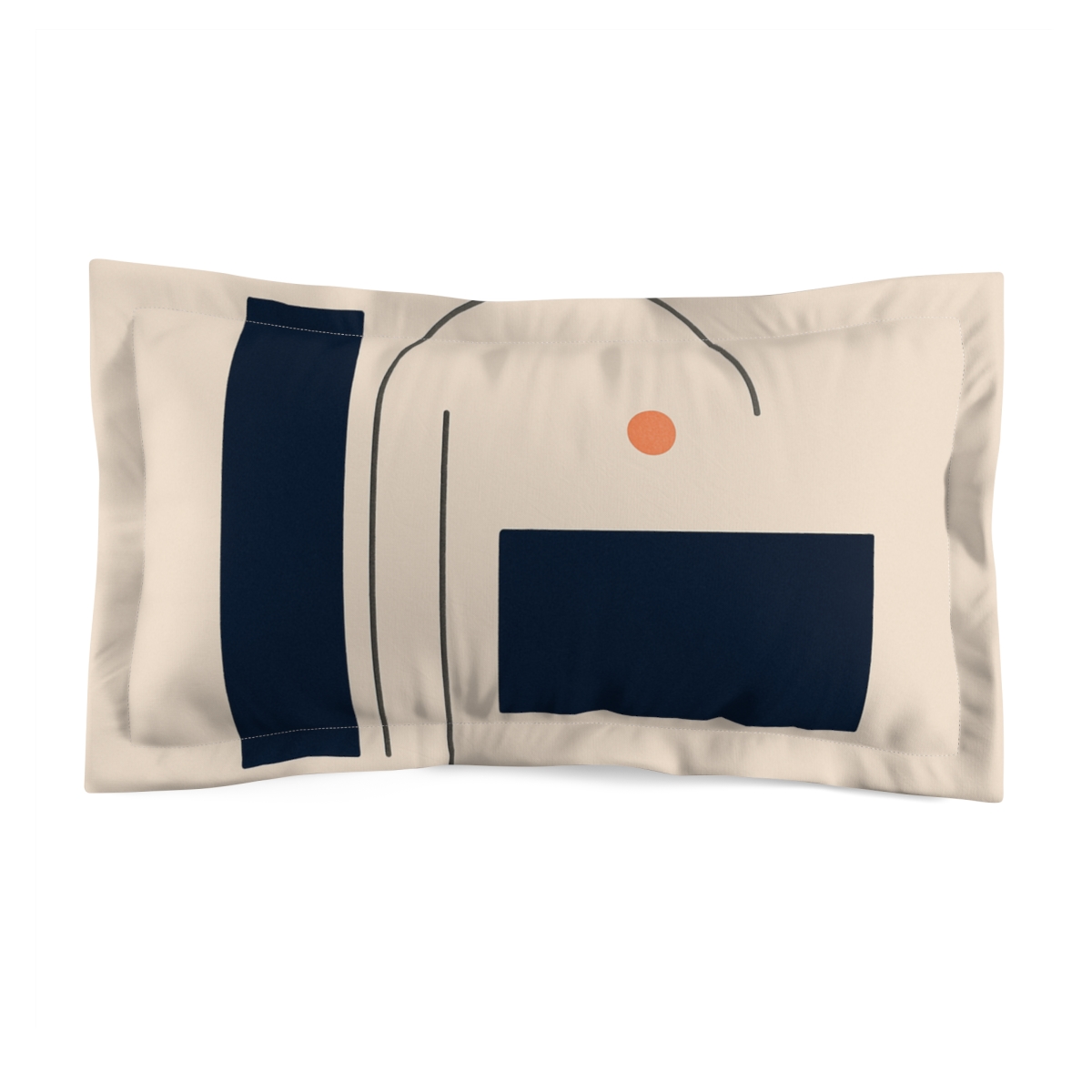Quiet Trio With Offset Arc stylish throw pillows