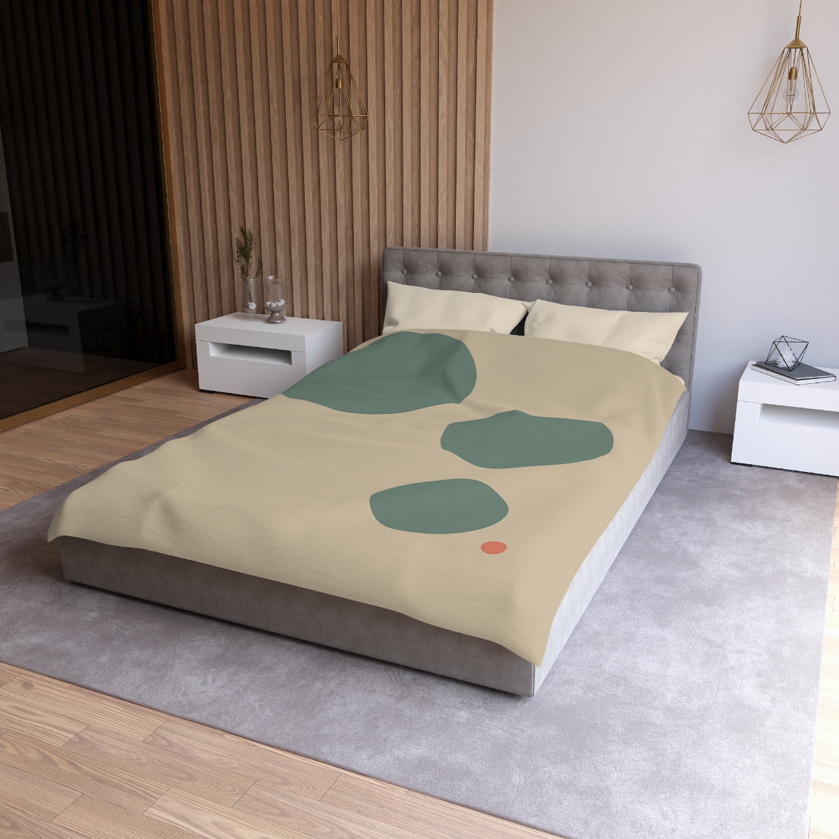 Quiet Triplet Of Offset Circles soft comforter duvets