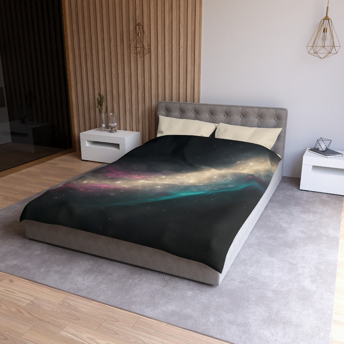 Radiant Flux Starstream personalized bedding duvets