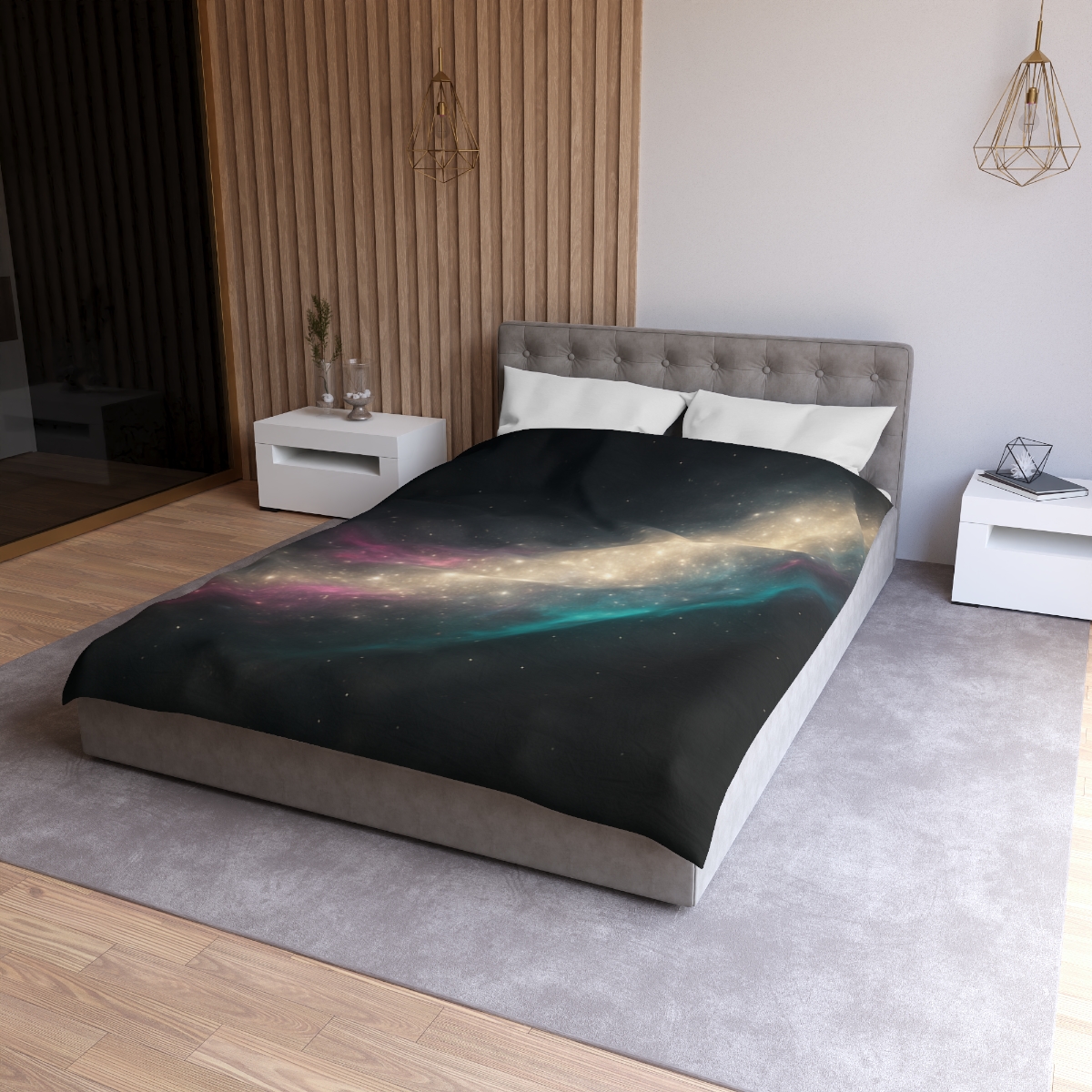 Radiant Flux Starstream personalized bedding duvets