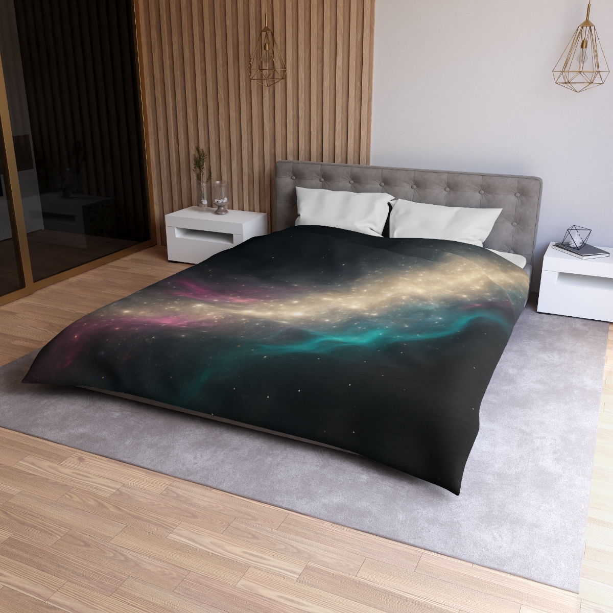 Radiant Flux Starstream personalized bedding duvets