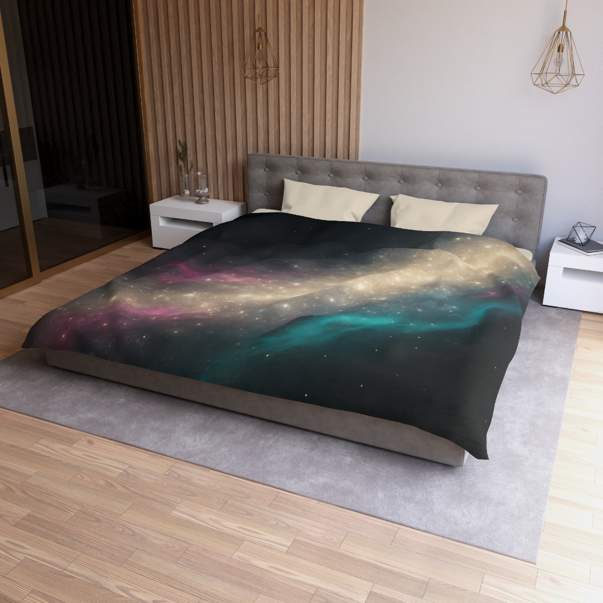 Radiant Flux Starstream personalized bedding duvets