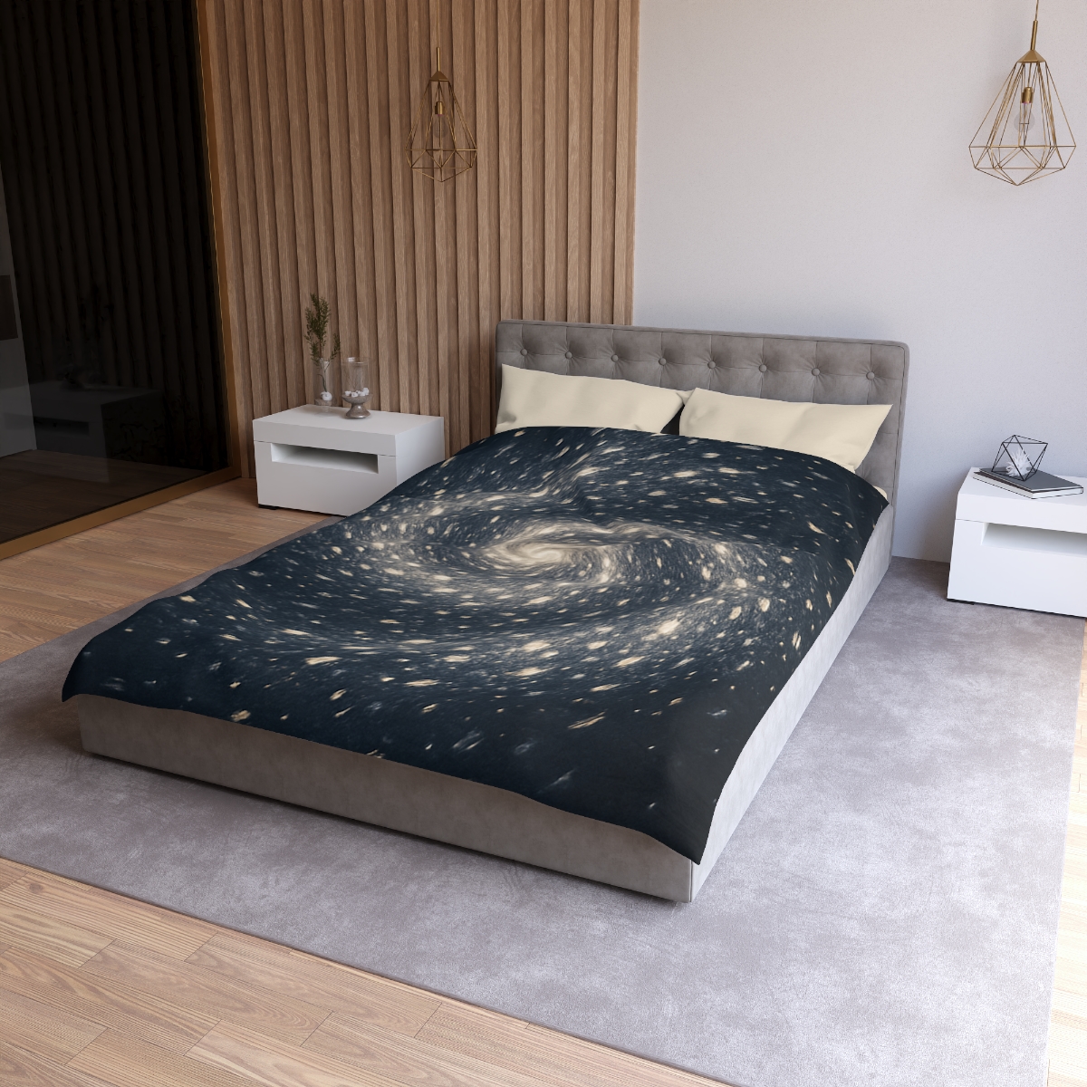 Radiant Particle Swirl trendy bedroom duvets