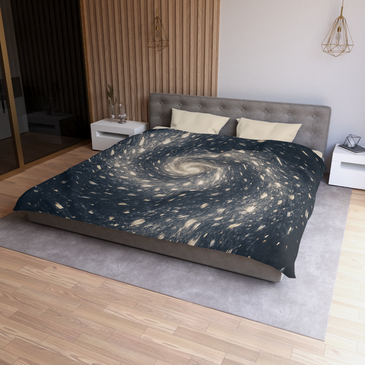 Radiant Particle Swirl trendy bedroom duvets