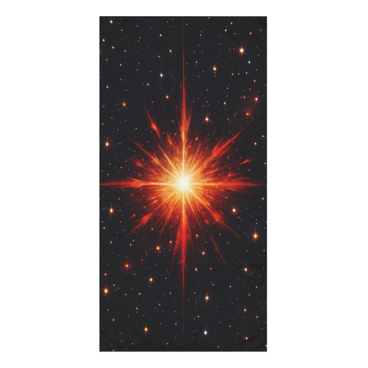Radiant Star Field Explosion designer printed towels