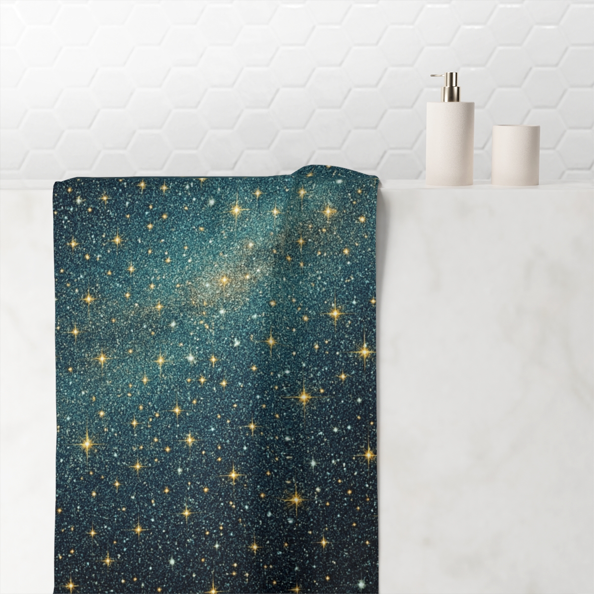Radiant Star Field Mosaic decorative home towelscustom towels