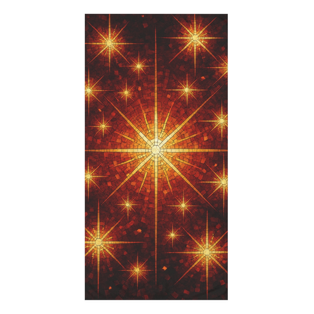 Radiant Starburst Mosaic personalized bath towels