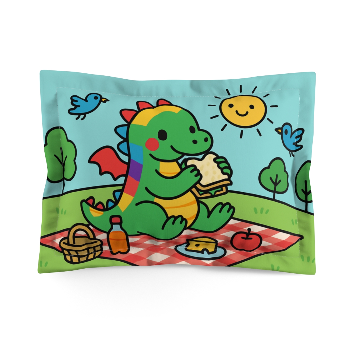 Rainbow Dragon Picnic comfortable bed pillows