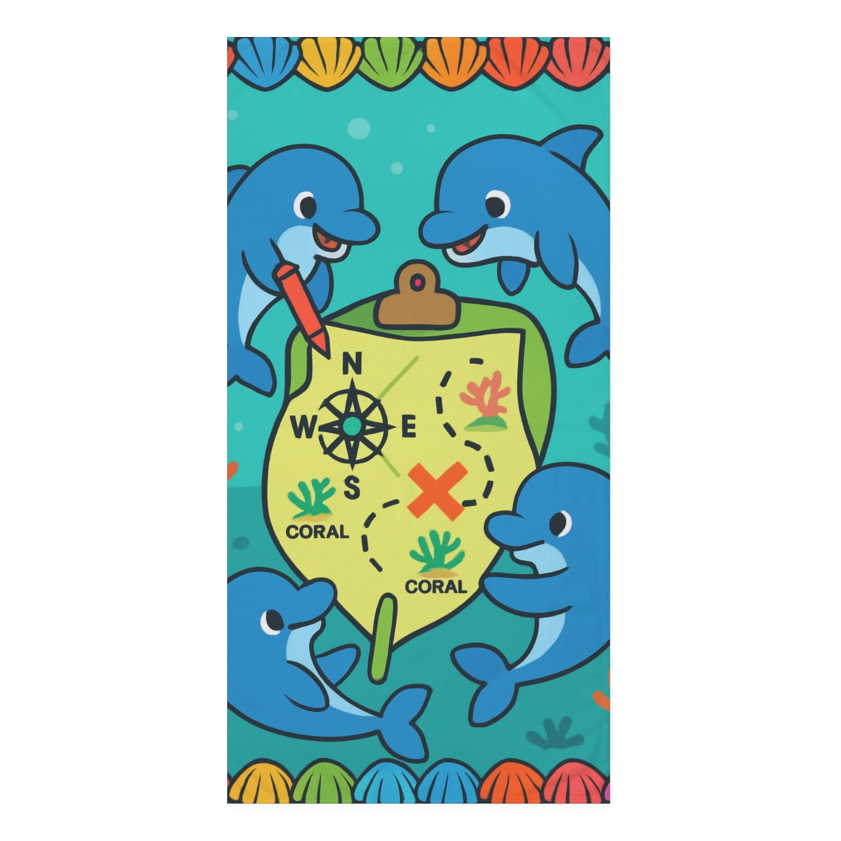 Rainbow Reef Map Makers unique gift towels