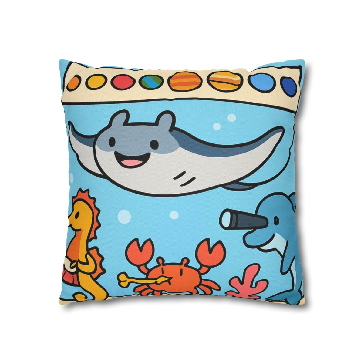 Rainbow Reef Planet Parade custom pillow cases