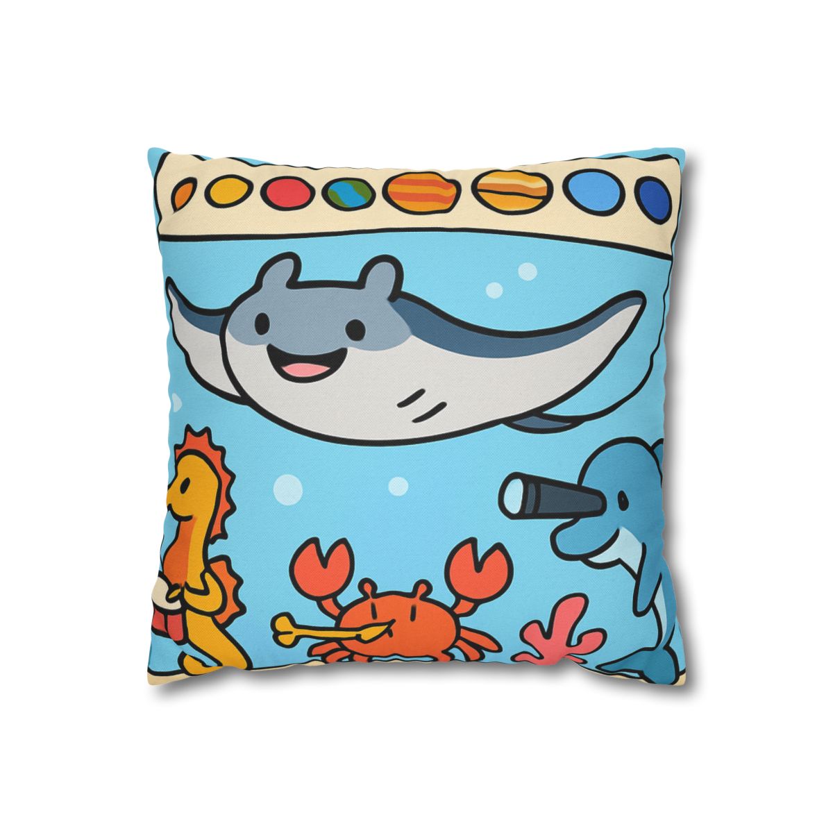 Rainbow Reef Planet Parade custom pillow cases