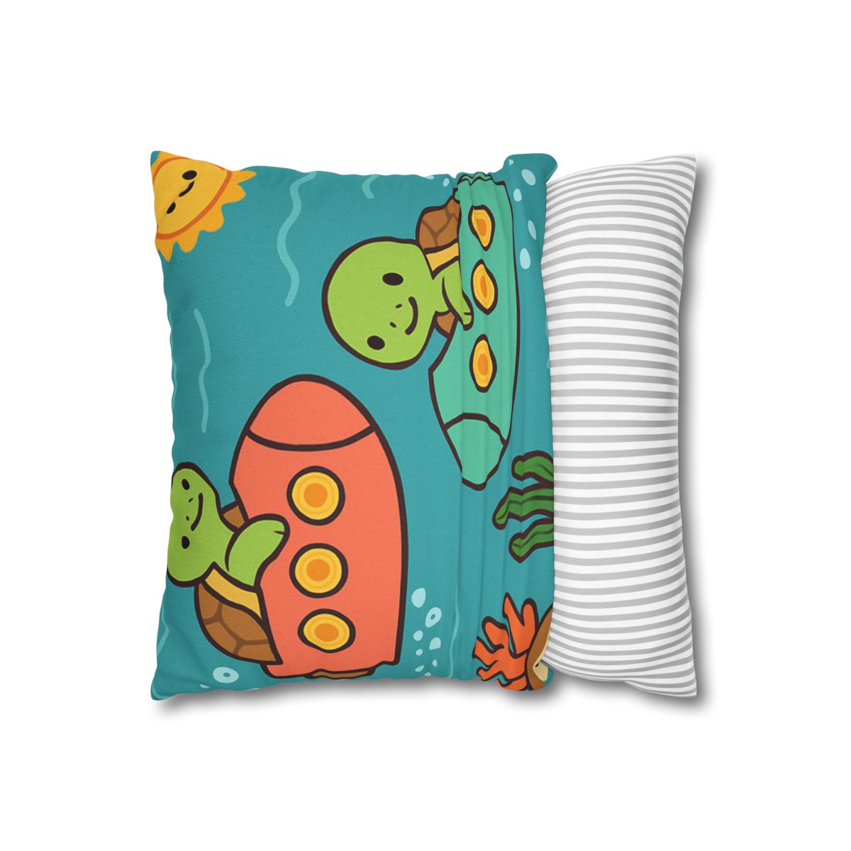 Rainbow Reef Rocket Race trendy patterned pillow cases