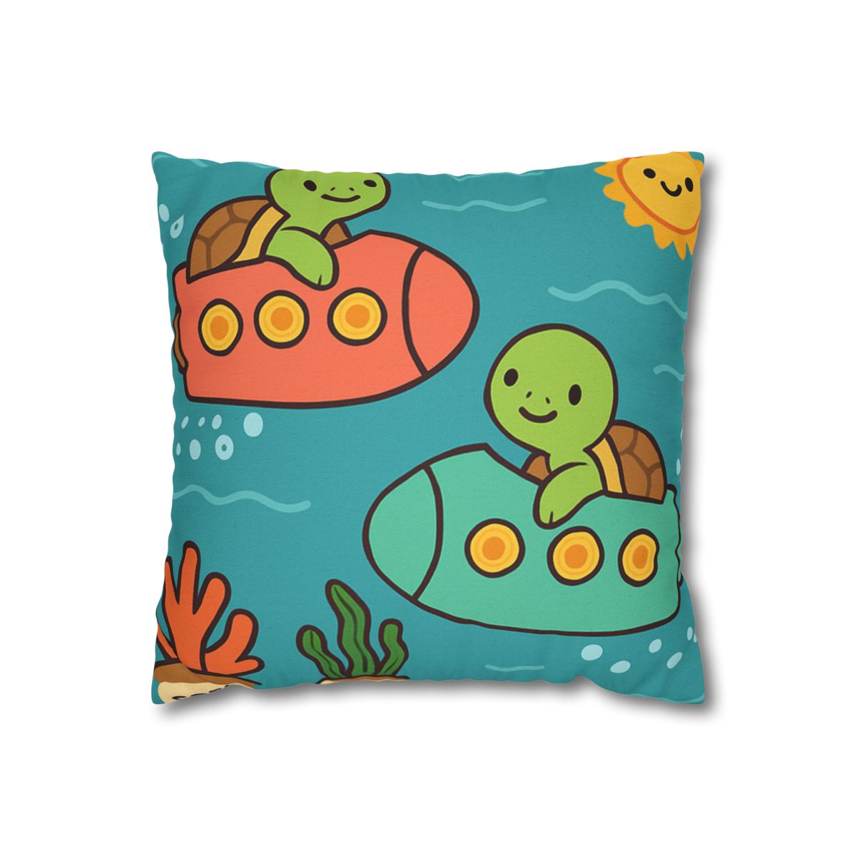 Rainbow Reef Rocket Race trendy patterned pillow cases