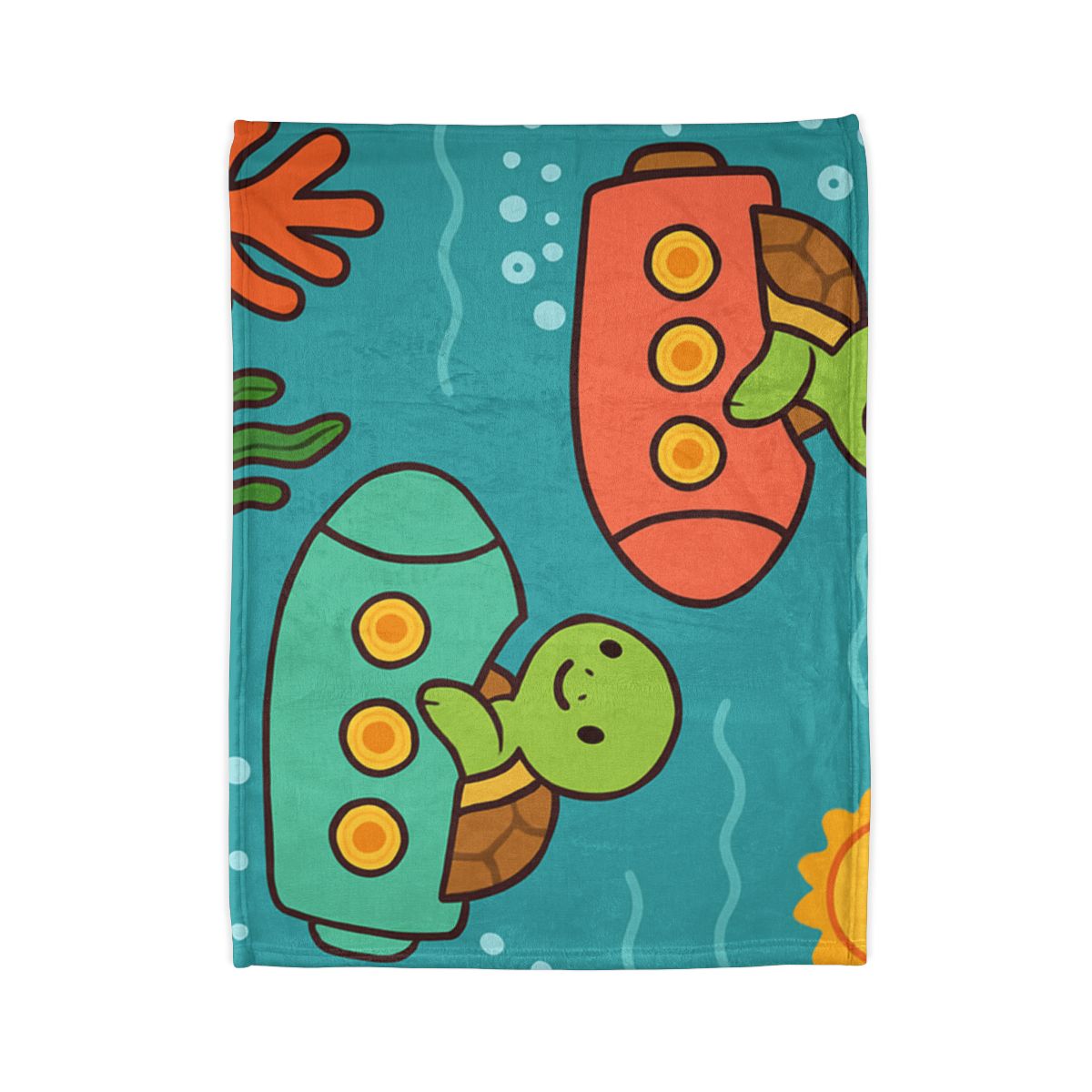 Rainbow Reef Rocket Race designer printed blankets