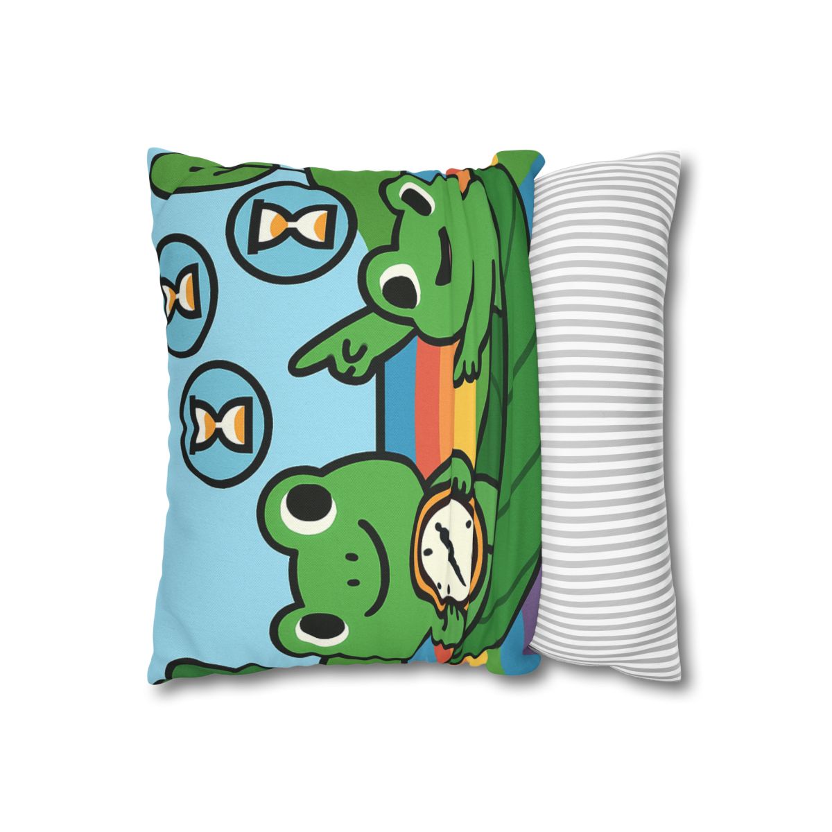 Rainbow River Time Travel Frogs custom pillow cases