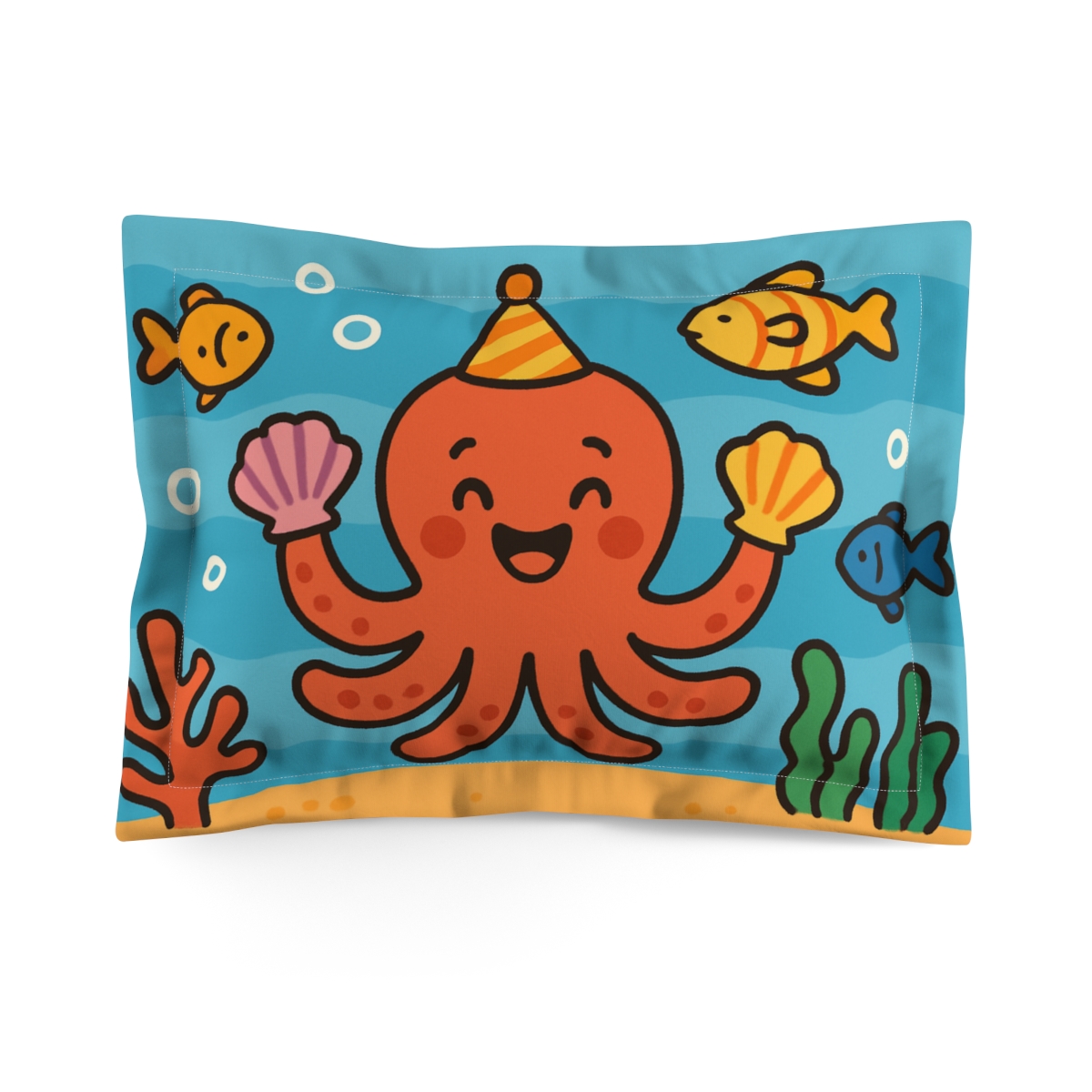 Rainbow Sea Party Octopus unique shape pillows