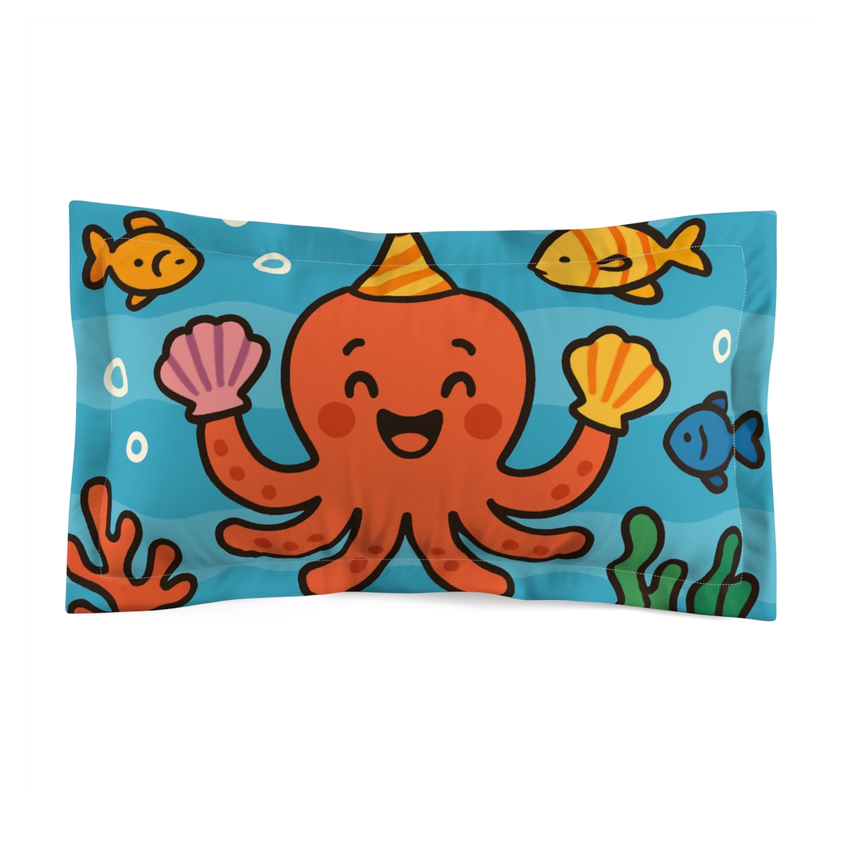 Rainbow Sea Party Octopus unique shape pillows