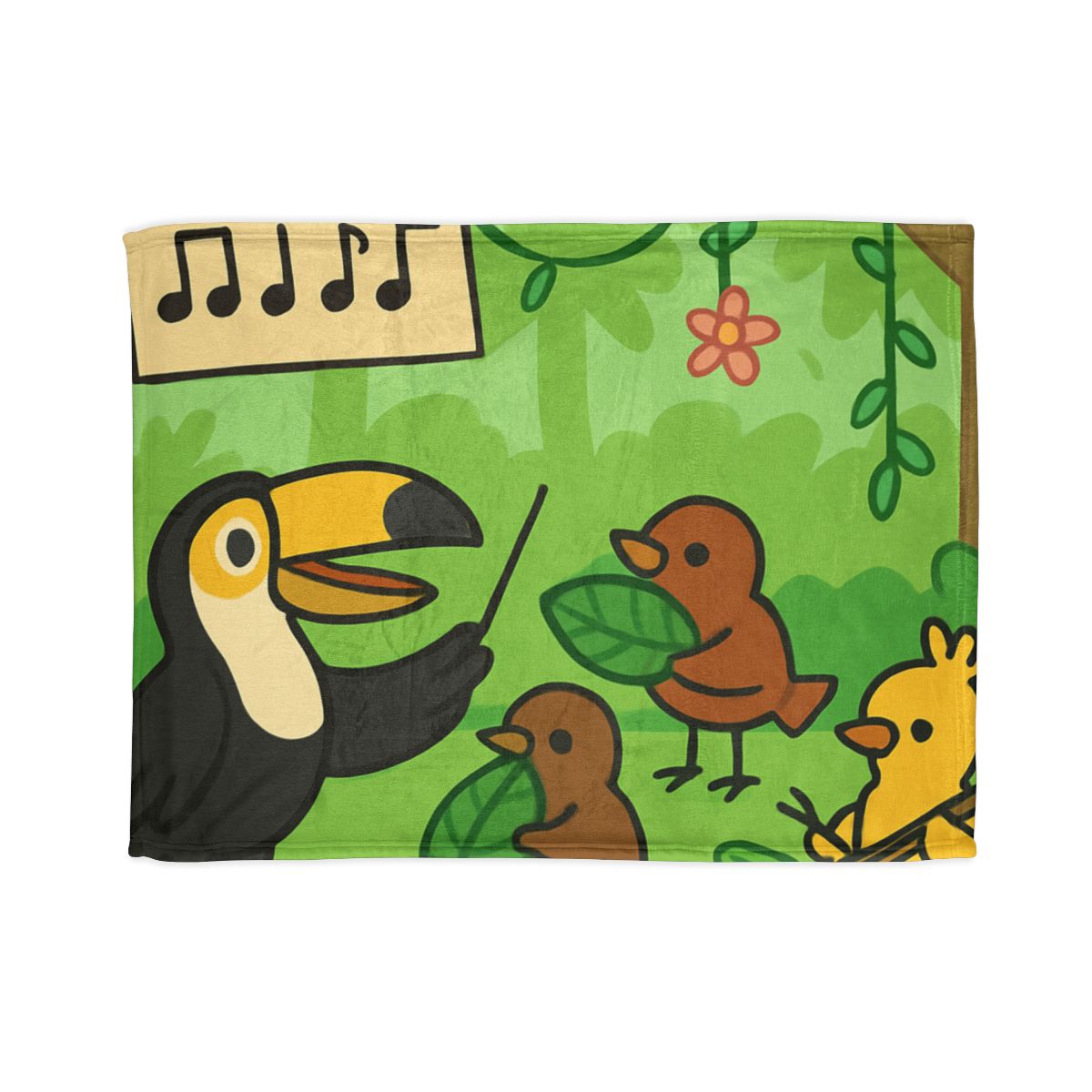 Rainforest Orchestra Of Birds personalized cozy blankets
