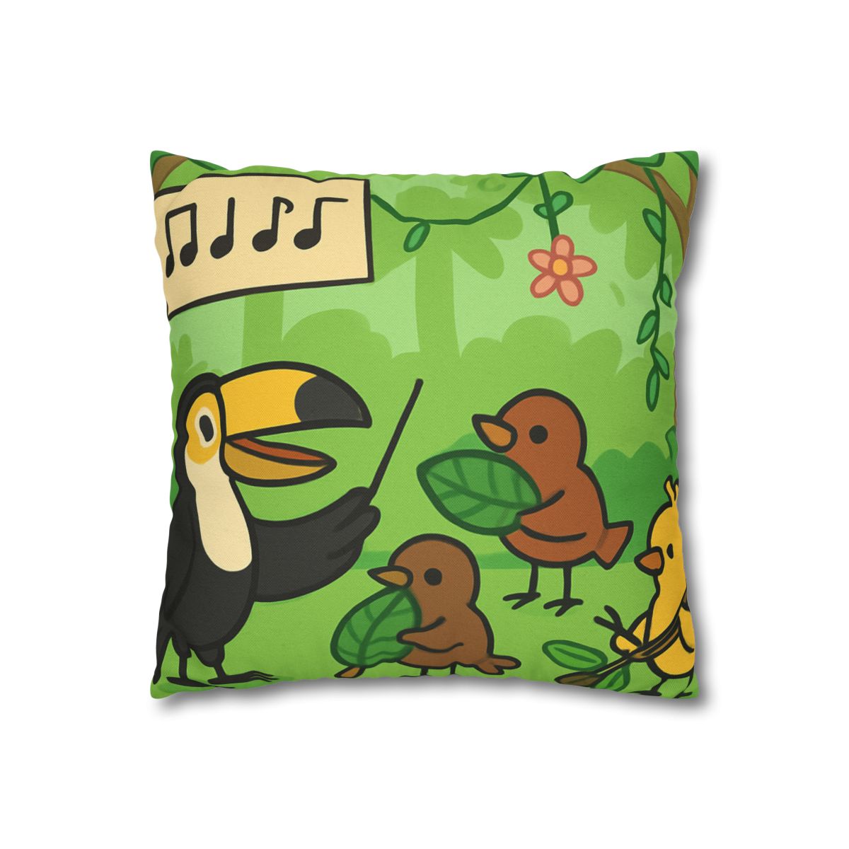 Rainforest Orchestra Of Birds stylish decorative pillowcases