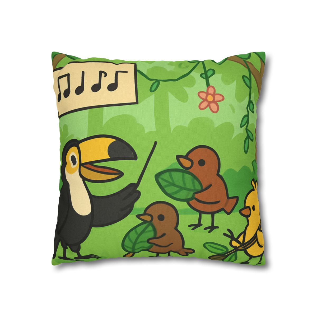 Rainforest Orchestra Of Birds stylish decorative pillowcases