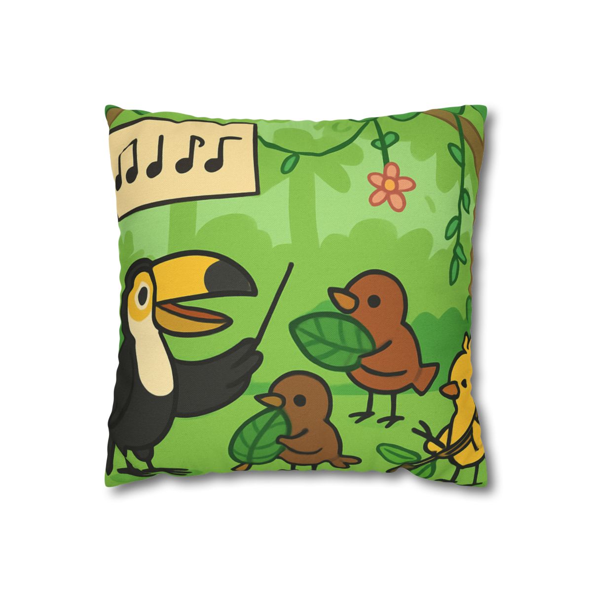 Rainforest Orchestra Of Birds stylish decorative pillowcases