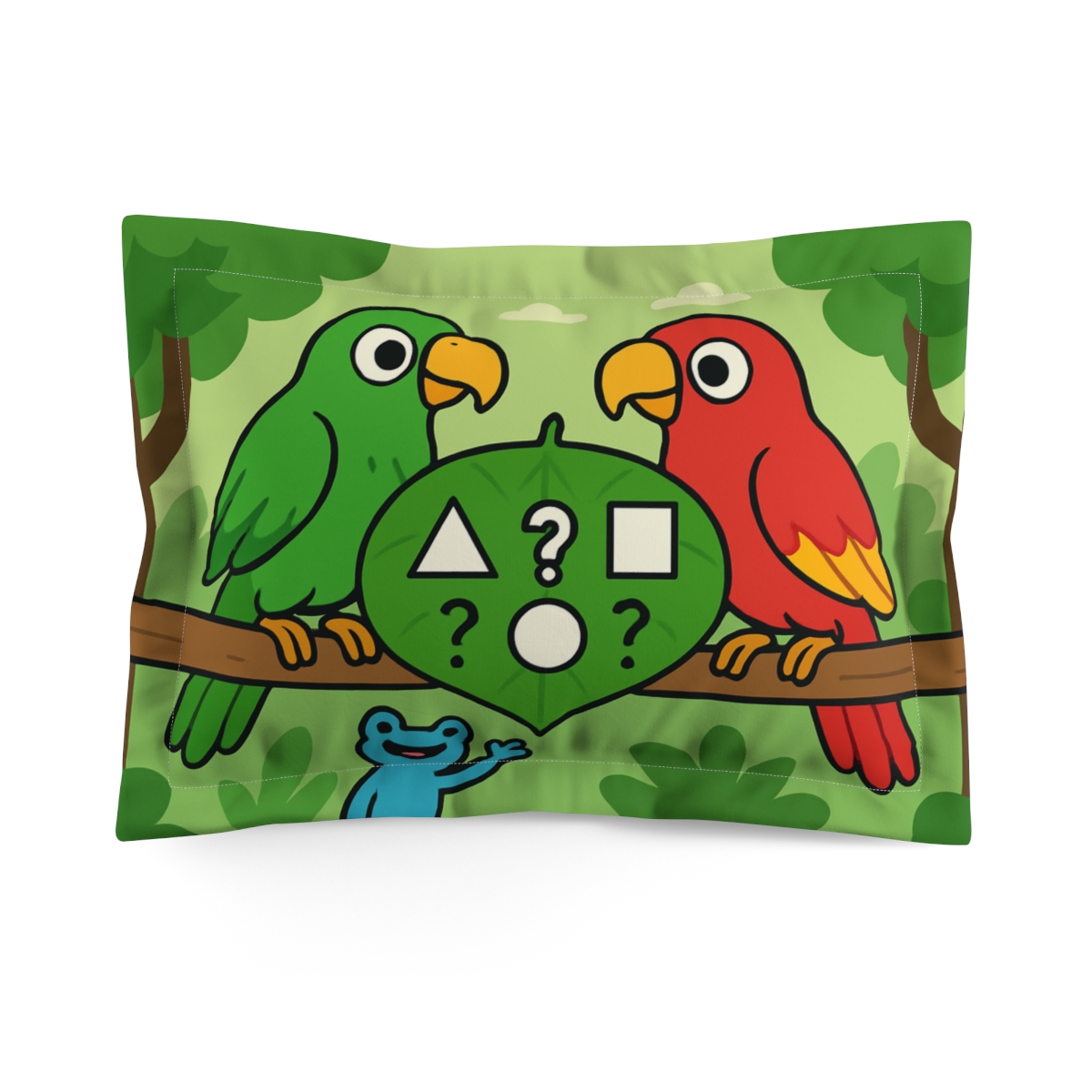 Rainforest Riddle Parrots On The Vine Bridge comfortable bed pillows