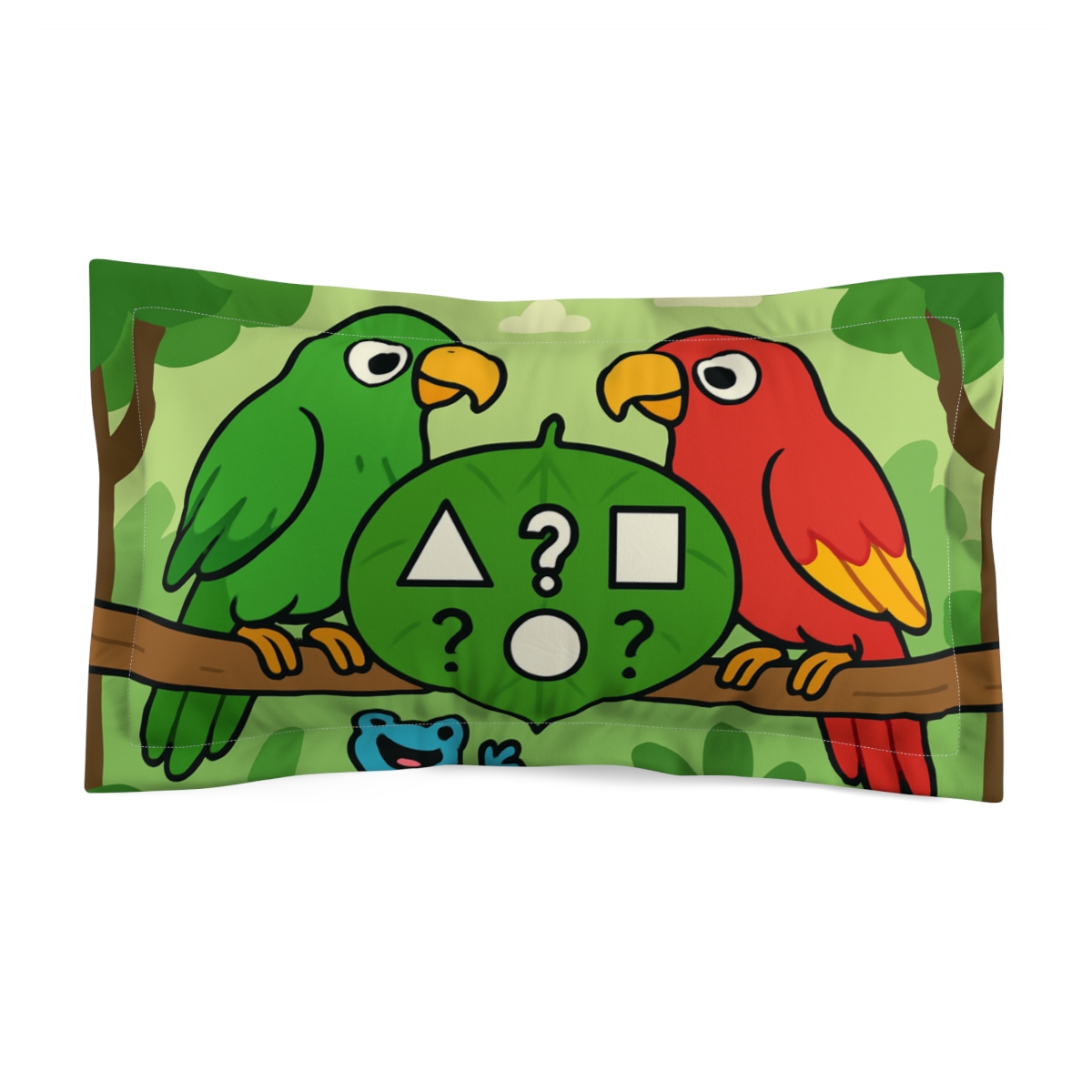 Rainforest Riddle Parrots On The Vine Bridge comfortable bed pillows