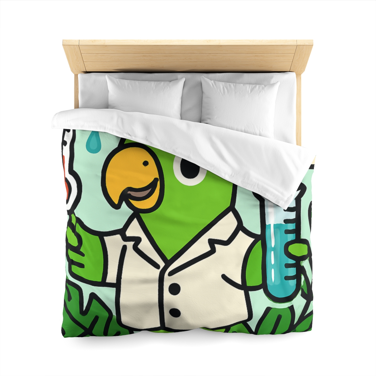 Rainforest Weather Lab With Parrot Scientist unique patterned duvets
