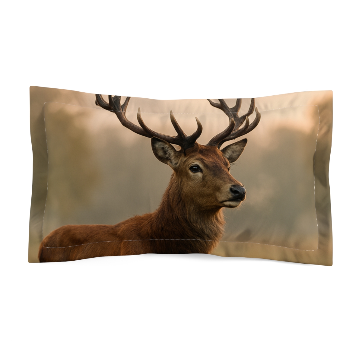 Red Deer Dawn Watcher designer printed pillows