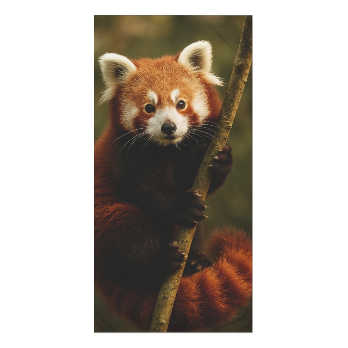 Red Panda Bamboo Climber trendy hand towels