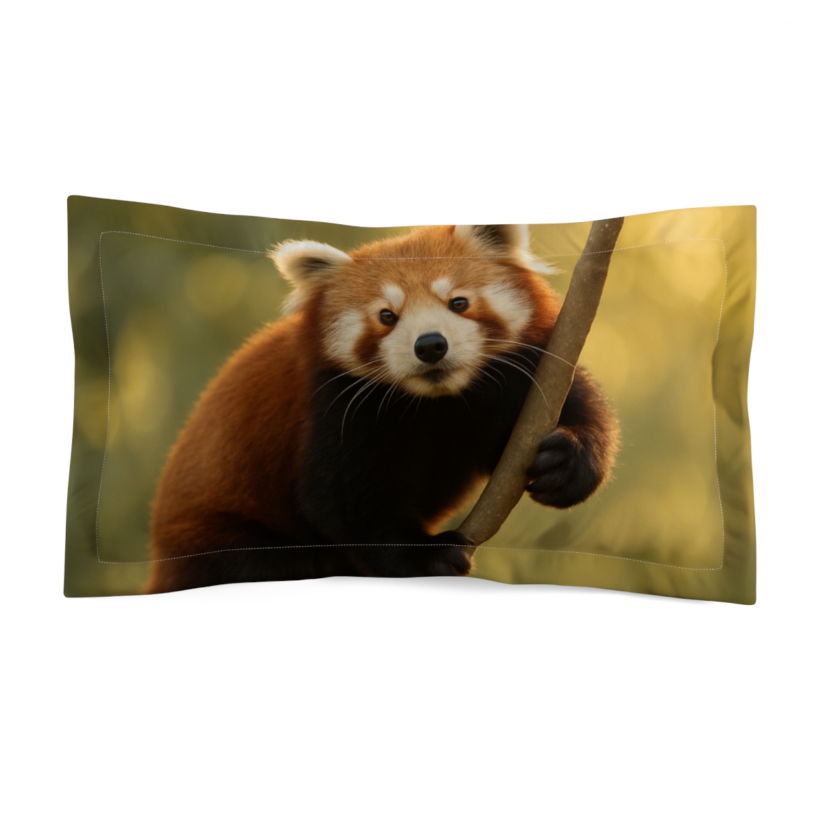 Red Panda Bamboo Climber designer printed pillows