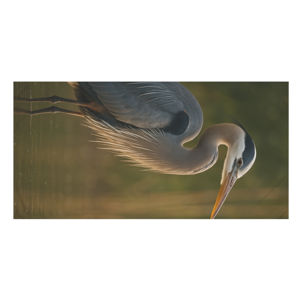 Reedlight Reverie Great Blue Heron stylish beach towels