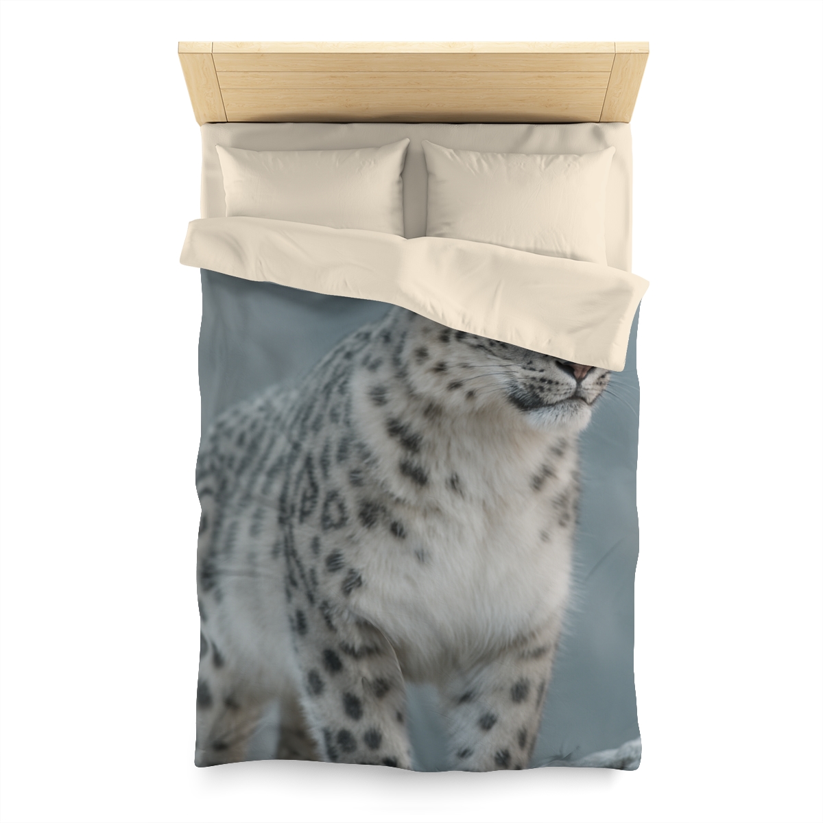 Ridge Phantom Snow Leopard soft comforter duvets