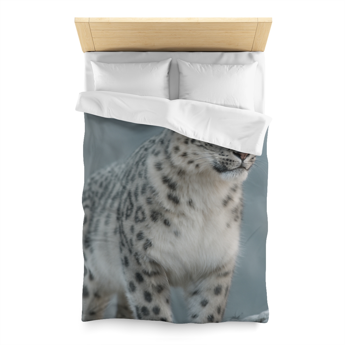Ridge Phantom Snow Leopard soft comforter duvets